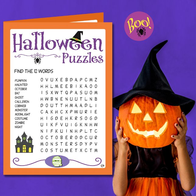 Halloween Kids Puzzles Activity Card (Creator Uploaded)