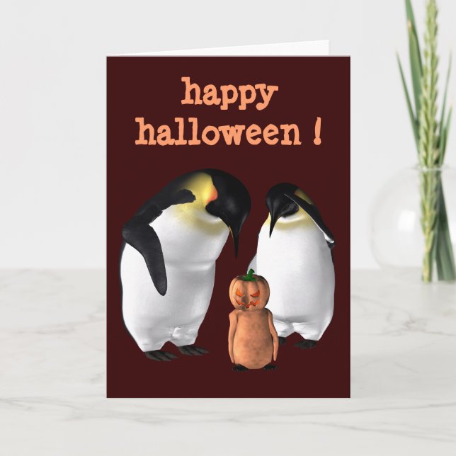 Halloween King Penguins Card (Front)