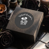 Halloween Kissing Skeleton Black Wedding