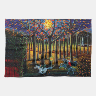 Halloween kitchen towels "Headless Horseman"