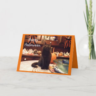 Halloween Kitten Greeting Card