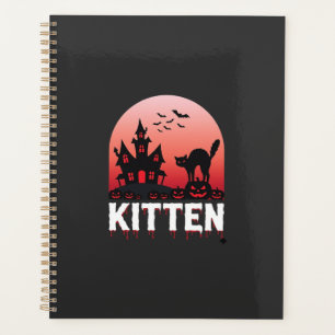 Halloween Kitten Haunted House Cat Design_1 Planner