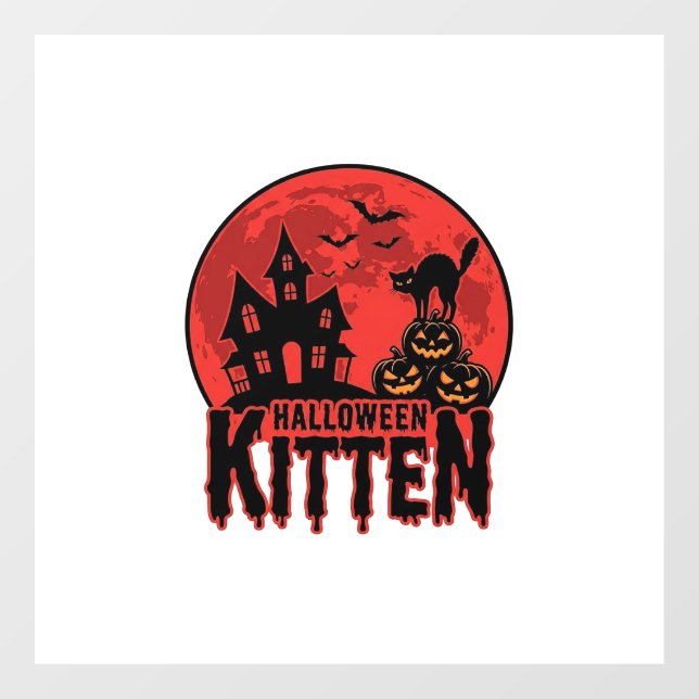 Halloween Kitten Haunted House Cat Graphic_1 (Sheet)