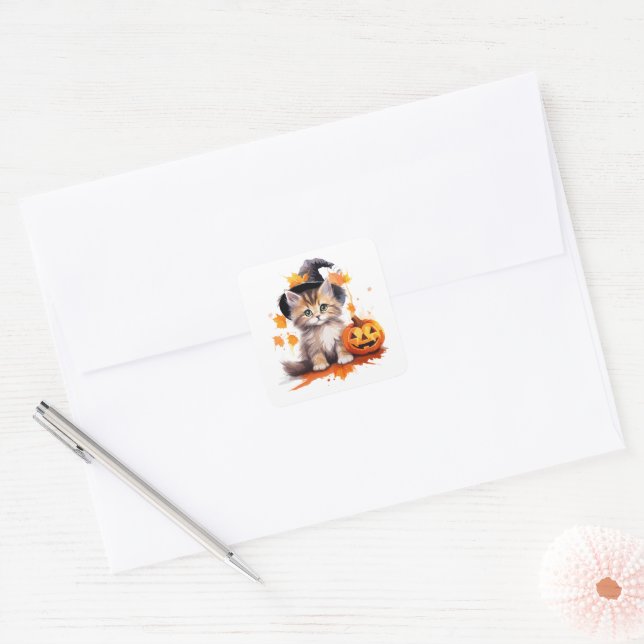 Halloween Kitten Stickers (Envelope)