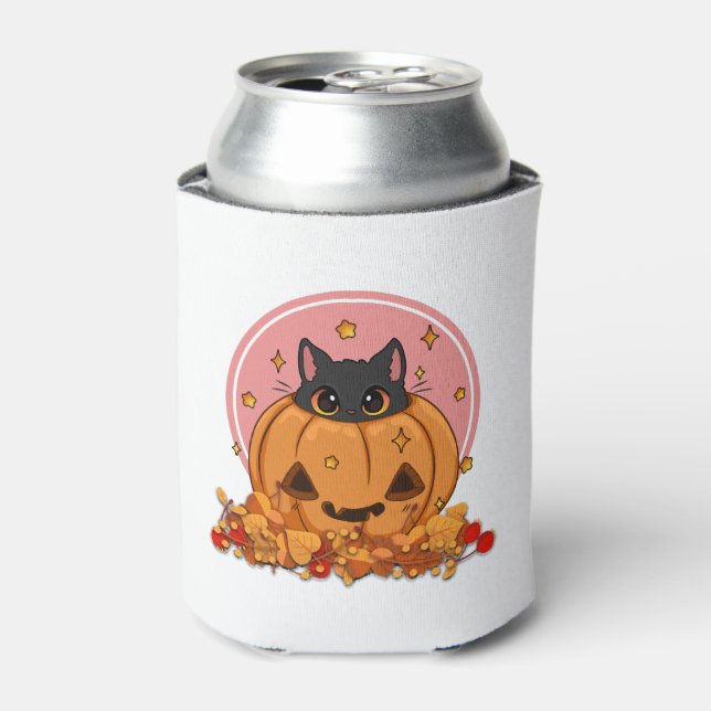 Halloween kitty  can cooler (Can Front)