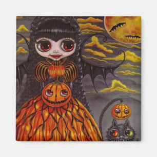 Halloween Kitty Cat Fairy Magnet