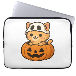 Halloween Kitty inside a pumpkin Classic T-Shirt Laptop Sleeve