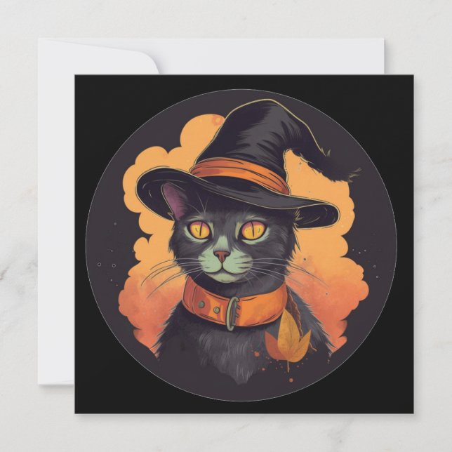 Halloween Kitty Invitation (Front)