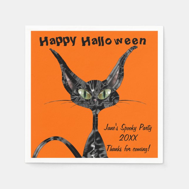 Halloween Kitty Napkin (Front)