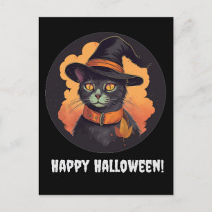 Halloween Kitty Postcard