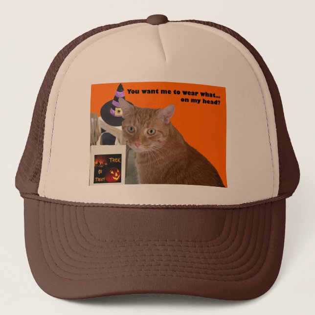 Halloween Kitty - Wear What Trucker Hat (Front)