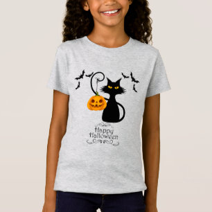 Halloween Kitty with Pumpkin T-Shirt