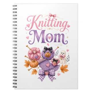 Halloween Knitting Mum - Spiral Photo Notebook
