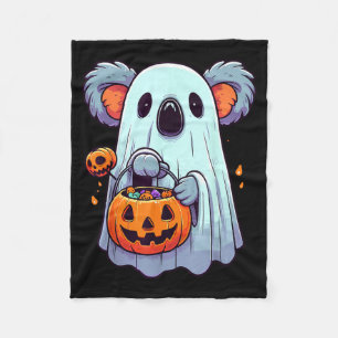 Halloween Koala Costume Ghost Animal Boo Spooky Fleece Blanket