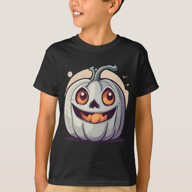 Halloween Kürbis Geist T-Shirt (Front)