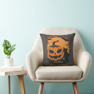 Halloween-Kürbis mit Gefährten Cushion