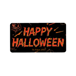 Halloween Label, Minimalist Modern halloween Label
