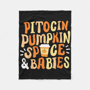 Halloween Labor And Delivery Landd Nurse Fall Pump Fleece Blanket
