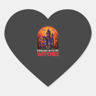 Halloween Laboratory Monster Pumpkin Moon Vector Heart Sticker