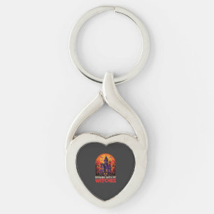 Halloween Laboratory Monster Pumpkin Moon Vector Key Ring