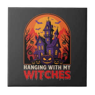 Halloween Laboratory Monster Pumpkin Moon Vector Tile