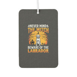 Halloween Labrador Beware of the Dog Car Air Freshener