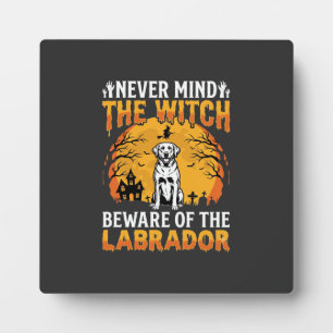 Halloween Labrador Beware of the Dog Plaque