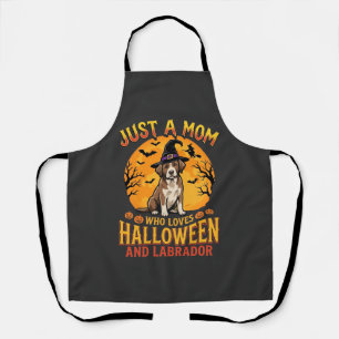 Halloween Labrador Mum Witch Dog Design_1 Apron