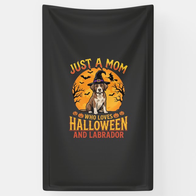 Halloween Labrador Mum Witch Dog Design_1 Banner (Vertical)