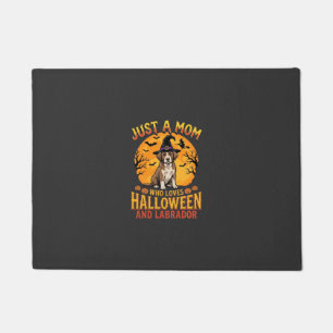 Halloween Labrador Mum Witch Dog Design_1 Doormat