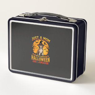 Halloween Labrador Mum Witch Dog Design_1 Metal Lunch Box