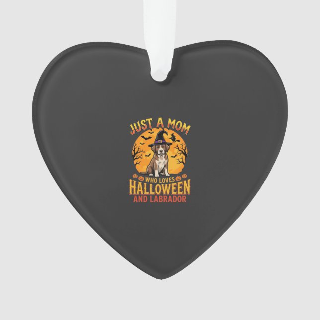 Halloween Labrador Mum Witch Dog Design_1 Ornament (Front)