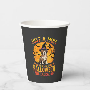 Halloween Labrador Mum Witch Dog Design_1 Paper Cups