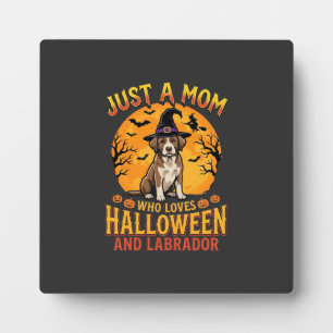Halloween Labrador Mum Witch Dog Design_1 Plaque
