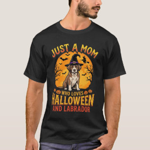 Halloween Labrador Mum Witch Dog Design_1 T-Shirt