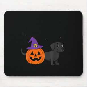 Halloween Labrador Retriever Dog With Pumpkin And Mouse Pad