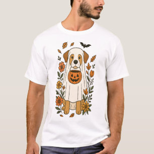 Halloween Labrador Retriever Flowers T-Shirt