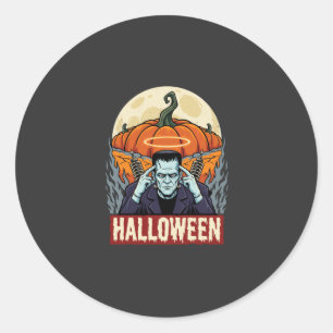 Halloween Labrador Retriever Witch Dog Vintage Vec Classic Round Sticker