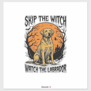 Halloween Labrador Shirt with Spooky Dog Warning_1