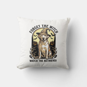 Halloween Labrador Witch Vintage Retriever Dog Des Cushion