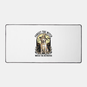 Halloween Labrador Witch Vintage Retriever Dog Des Desk Mat