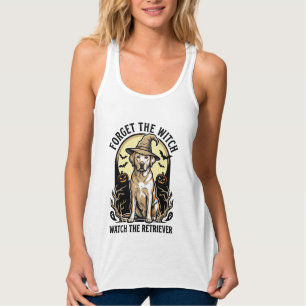 Halloween Labrador Witch Vintage Retriever Dog Des Singlet
