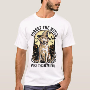 Halloween Labrador Witch Vintage Retriever Dog Des T-Shirt