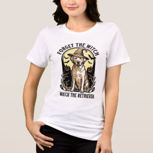 Halloween Labrador Witch Vintage Retriever Dog Des Tri-Blend Shirt