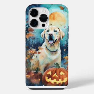 Halloween Labrador With Pumpkins Scary iPhone 14 Pro Max Case