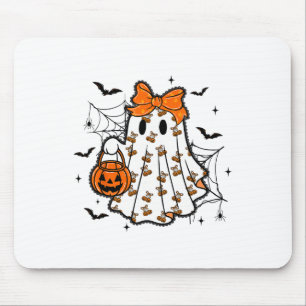 Halloween Lace Ghost Coquette Bow Pumpkin Spooky S Mouse Pad