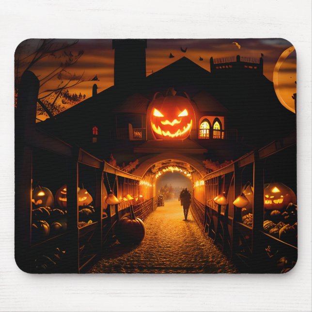 Halloween Landscape Five Mouse Pad (Front)