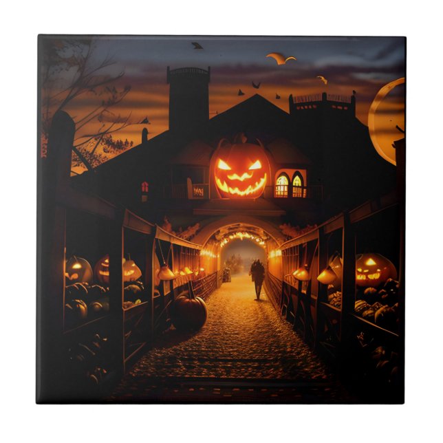 Halloween Landscape Five Tile (Front)
