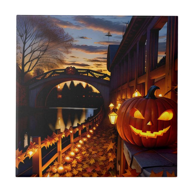 Halloween Landscape Four Tile (Front)