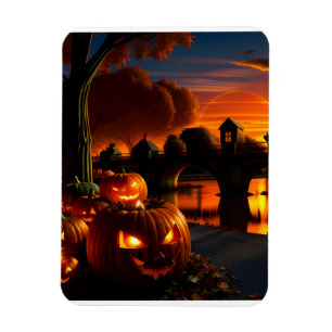 Halloween Landscape  Magnet